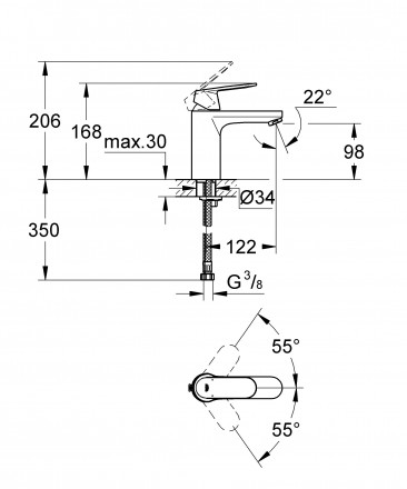 Grohe Eurosmart Cosmopolitan 23327000 смеситель для раковины