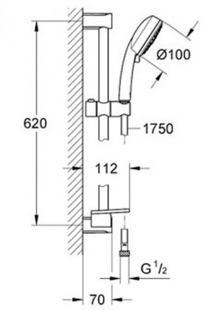 Grohe Tempesta New Cosmopolitan 100 27929002 Душевой гарнитур