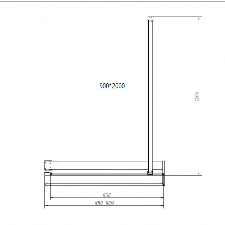Vincea Walk in HR VSW-4HR900CG душевая перегородка