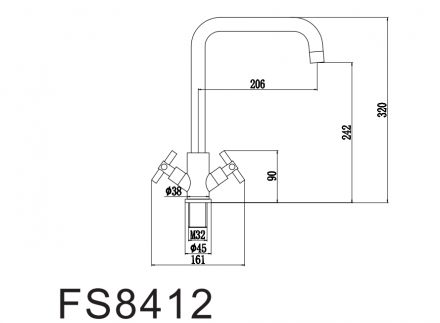 Fmark FS8412H смеситель для мойки