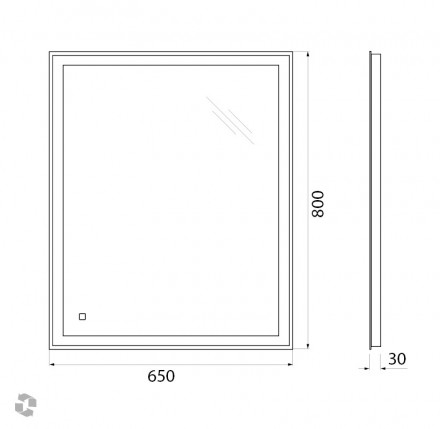 BelBagno SPC-GRT-650-800-LED-TCHЗеркало