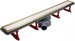 Pestan Confluo Premium Line White Glass Gold 850 Душевой лоток с решеткой
