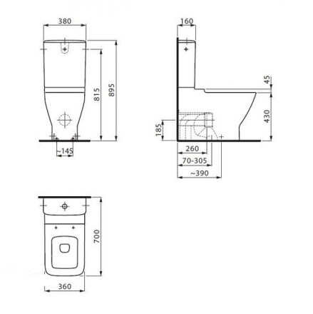 Laufen Palace 8.2470.6.000.000.1 Напольный унитаз (чаша)