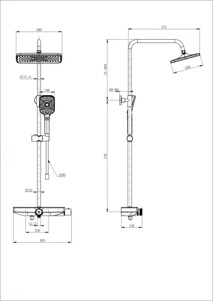 Wonzon &amp; Woghand ThermoKlick WW-B3098-A-MW Душевая система с термостатом белый матовый