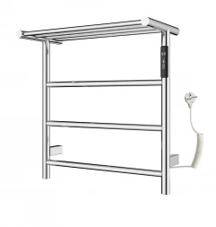 Wonzon &amp; Woghand Bonn WW-AL402-CR Полотенцесушитель электрический с полкой черный матовый
