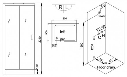 Душевая кабина Grande Home WS117 S6 L