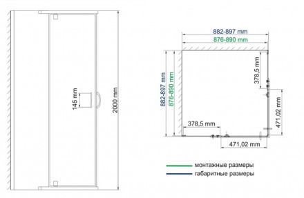 WasserKRAFT Leine 35P03 Душевой угол 90x90