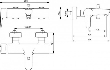 Ideal Standard Connect B9921AA смеситель для ванны