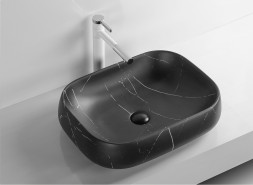 CeruttiSpa CR0086 MMB1 раковина накладная мрамор матовый черный