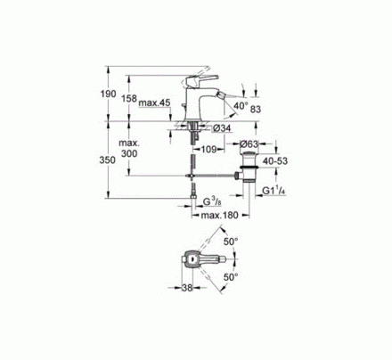 Grohe Grandera 23315IG0 Смеситель для биде