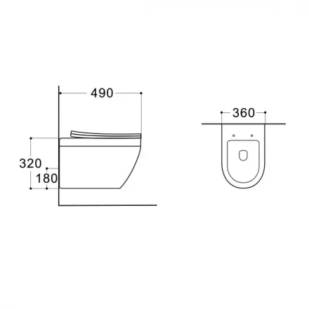 Aquatek AQ1199-00 Унитаз подвесной 490x360x320