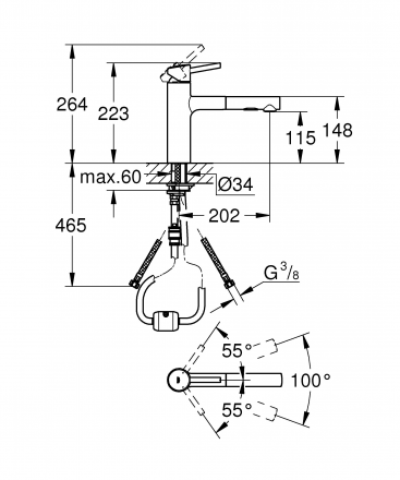 Grohe Concetto 31129001 Смеситель для кухни