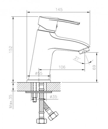 ESKO LEON LN 26 Смеситель для раковины