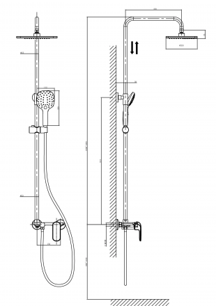 D&amp;K Venice Gondola DA1023701B14 Душевая система