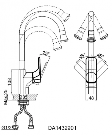 D&amp;K Berlin Technische DA1432915 Смеситель для кухни