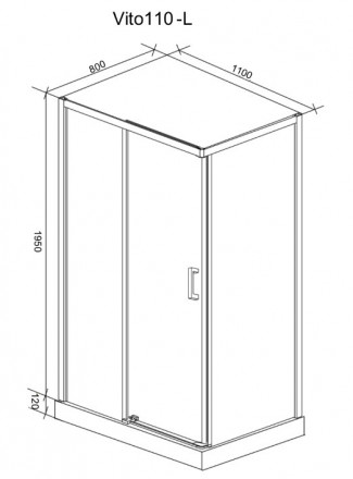 Cerutti VITO 110-L Душевой угол 110x80