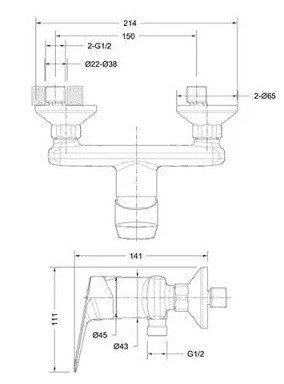 Bravat Rhein F9429564CP-01-ENG Смеситель для душа