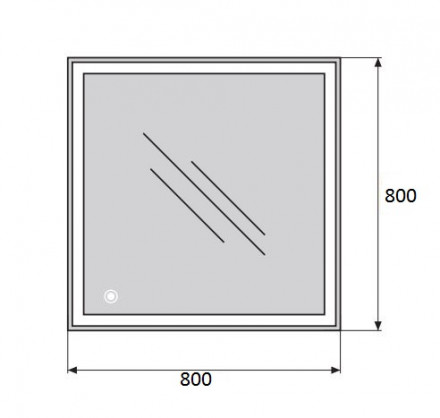 Belbagno SPC-MAR-800-800-LED-TCH Зеркало 800x30x800 с встроенным светильником