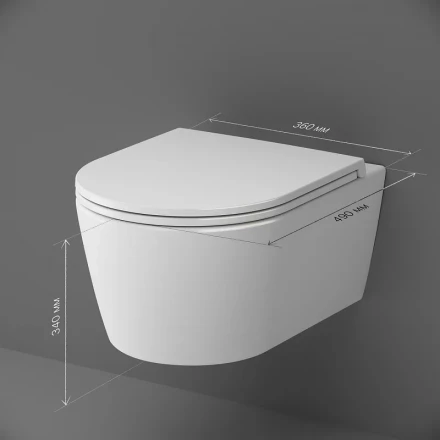 Am.pm Func C8F1700SC Унитаз подвесной FlashClean с сиденьем микролифт