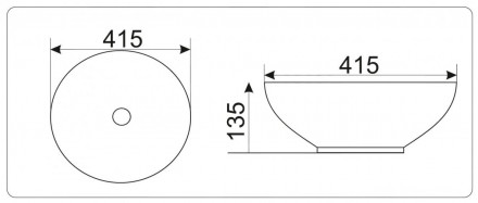 CeramaLux MNC499 раковина 41.5