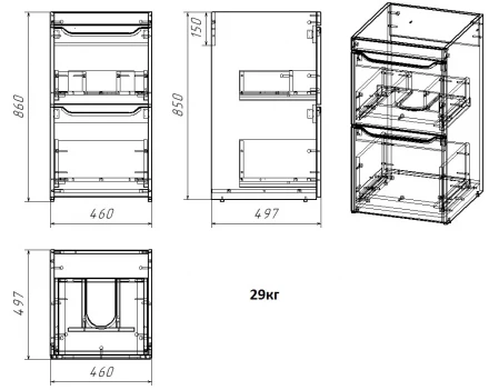 Azario Magenta 110 Тумба с раковиной Magenta (CS00079140)