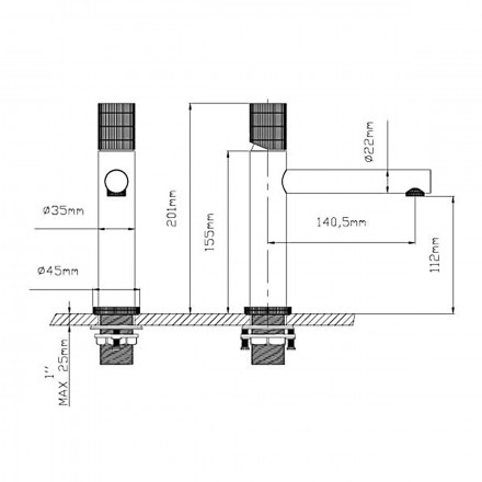 Vincea Groove VBF-4G1MB Смеситель для раковины