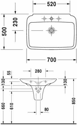 Duravit PuraVida 2700700000 Раковина