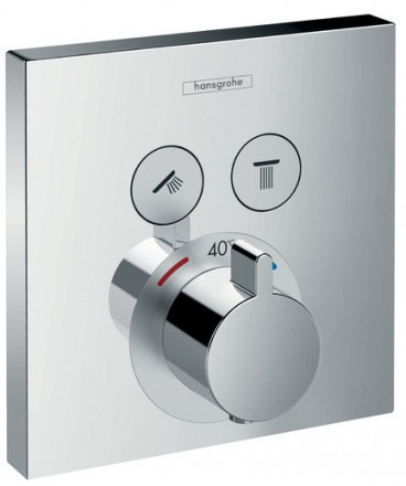 Hansgrohe ShowerSelect 15763000 смеситель термостат для душа на 2 потребителя (внешняя часть)