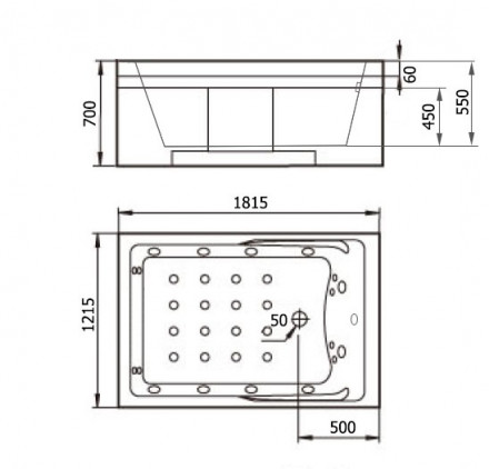 Gemy G9061 O New Акриловая ванна 180x120 левая