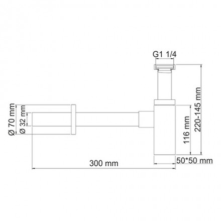Wasserkraft A072 Сифон для раковины