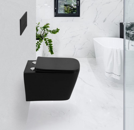 BelBagno ARDENTE-C BB3202CHR-MB унитаз подвесной безободковый (чаша)