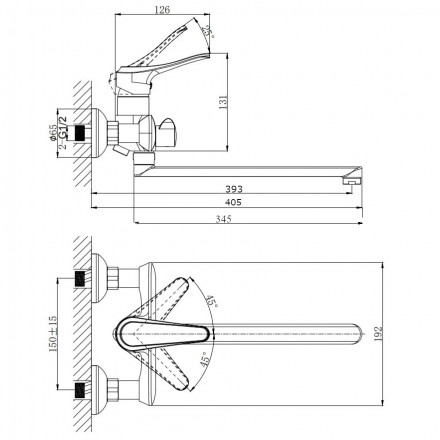 Rush Jawa JA0735-51 Смеситель для ванны
