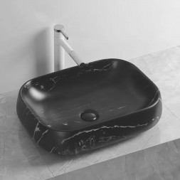 CeruttiSpa CR0086 MMB2 раковина накладная мрамор матовый черный