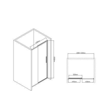 Vincea Slim-U VDS-2SU110CL душевая дверь