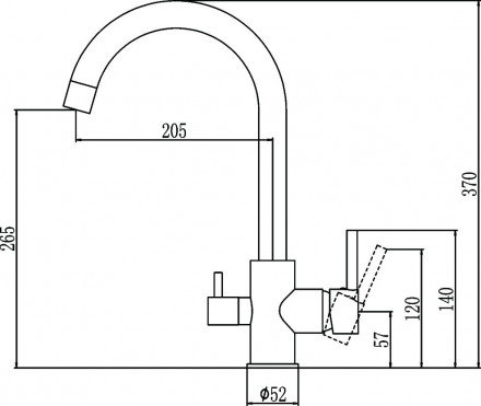Savol S-L1802C смеситель для кухонной мойки под фильтр
