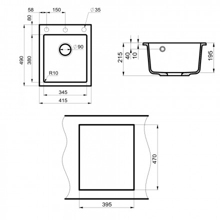 POINT Динара 42 PN3004W мойка кухонная белый