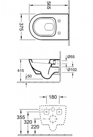 Villeroy Boch Subway 2.0 56001001 Унитаз подвесной (чаша)