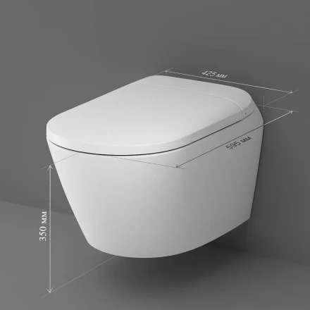 Am.pm Sensation CCC301700SC унитаз подвесной с интегрированным электронным биде TouchReel