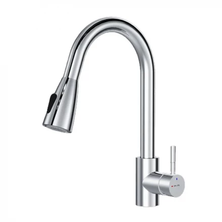 AM.PM X-Joy S F85B07500 Смеситель для кухни с вытягивающимся изливом хром