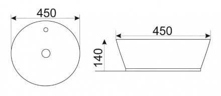 CeramaLux MNC536 раковина 45