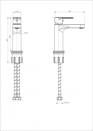 Wonzon &amp; Woghand WW-H1032-CR Смеситель для раковины хром