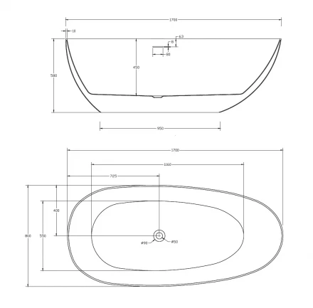 ABBER AB9211MB акриловая ванна