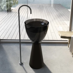 ABBER AT2703Onyx-Black раковина отдельностоящая прозрачная