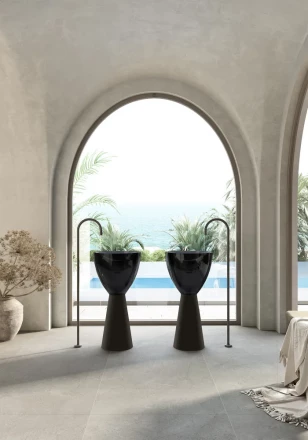 ABBER AT2703Onyx-Black раковина отдельностоящая прозрачная