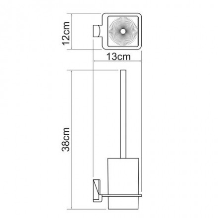 Wasserkraft Leine WHITE К-5027WHITE Щетка для унитаза подвесная