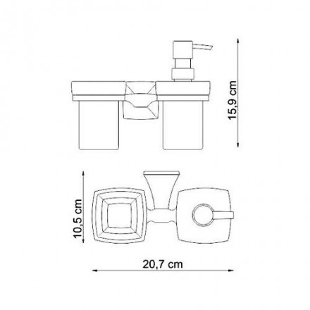 Wasserkraft Wern К-2589 Держатель стакана и дозатора