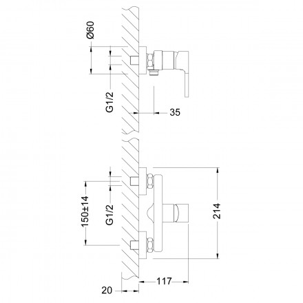 Lemark Aura LM0603C смеситель для душа