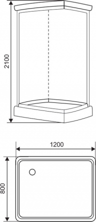 Arcus STYLE S-48 Душевая кабина 120x80