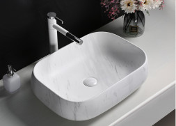 CeruttiSpa CR0086 MMW1 раковина накладная мрамор матовый белый