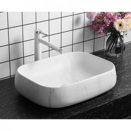 CeruttiSpa CR0086 MMW1 раковина накладная мрамор матовый белый